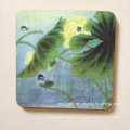 Paint Printing Wooden Cup Coaster / Werbeartikel Square Shape Cork Tischset